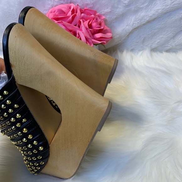 Steve Madden Luccious Black Multi Mule Wedges - Picture 15 of 16